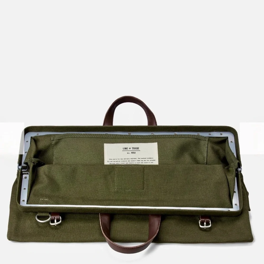 Line of Trade Canvas Weekender Bag NWOT Olive Green Unisex / Messenger Bag
